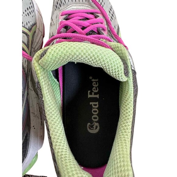 Asics GT-1000 Running Shoes Women 9.5 Pink Lime Green Sneakers Comfort Cushioned - Picture 5 of 10